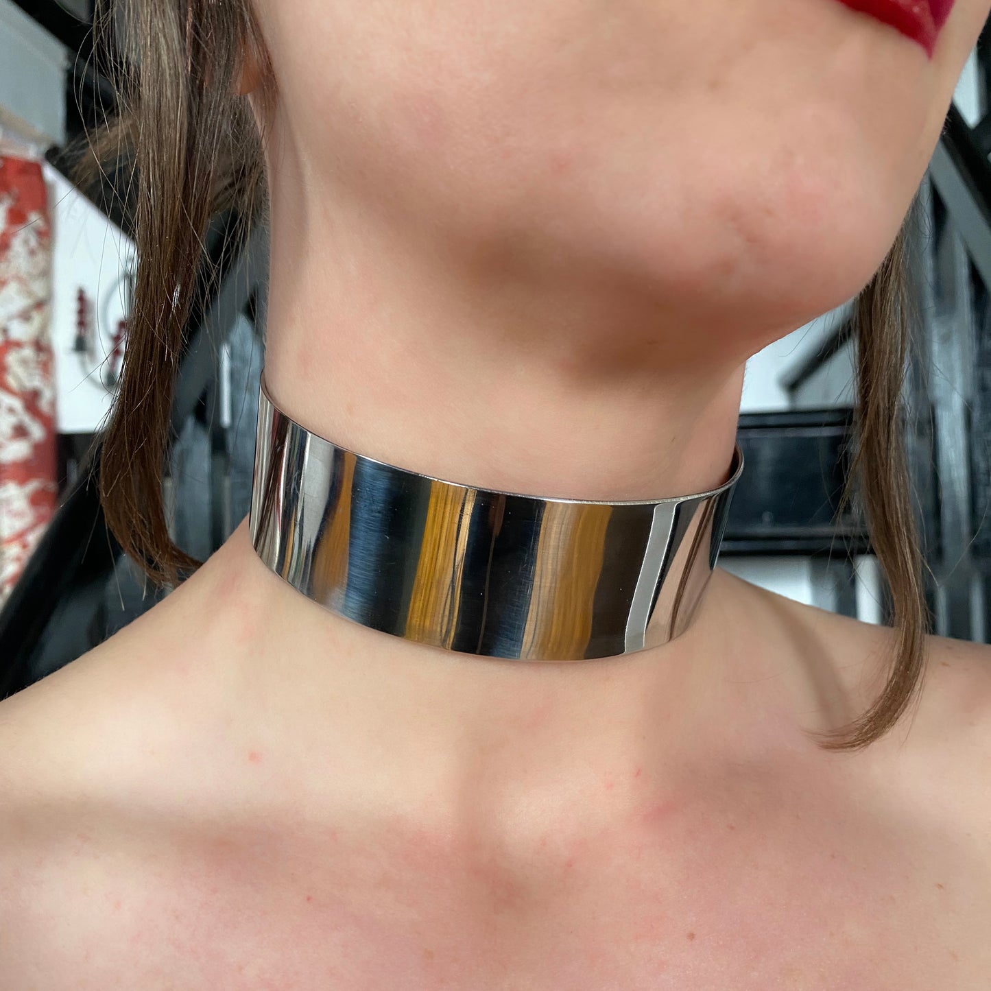 Iris - elegant minimalist stainless steel choker