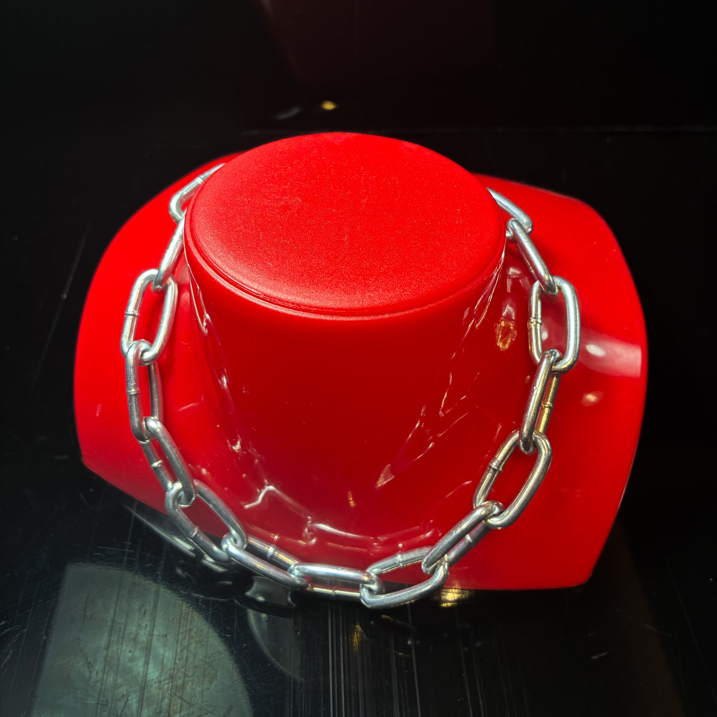 Minimalist chain choker with industrial clasp - steel