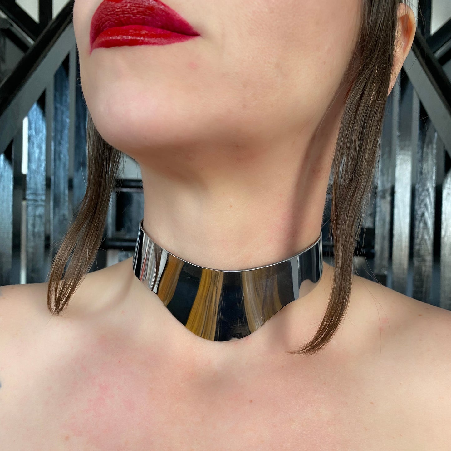 Calliope - small stainless steel choker