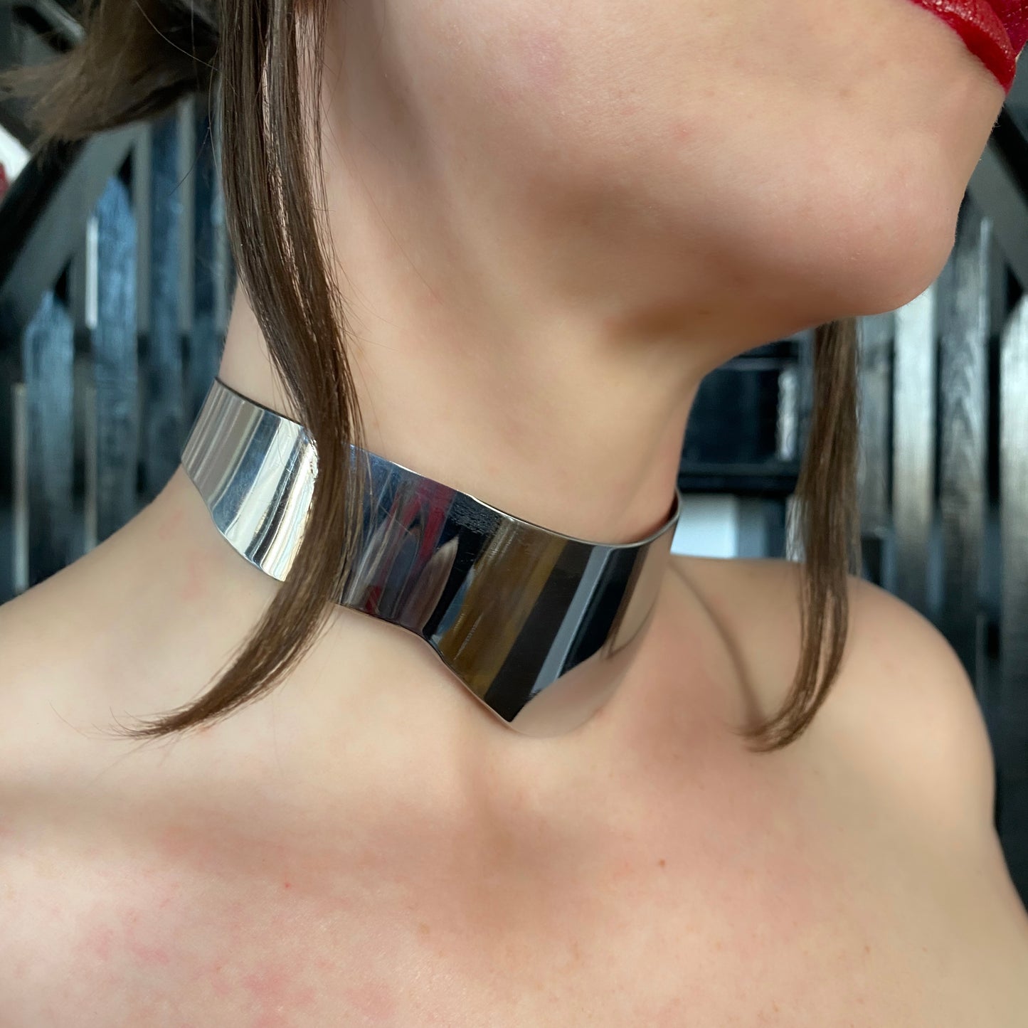 Calliope - small stainless steel choker