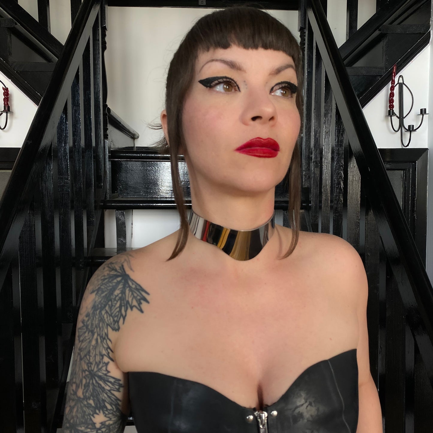 Calliope - small stainless steel choker