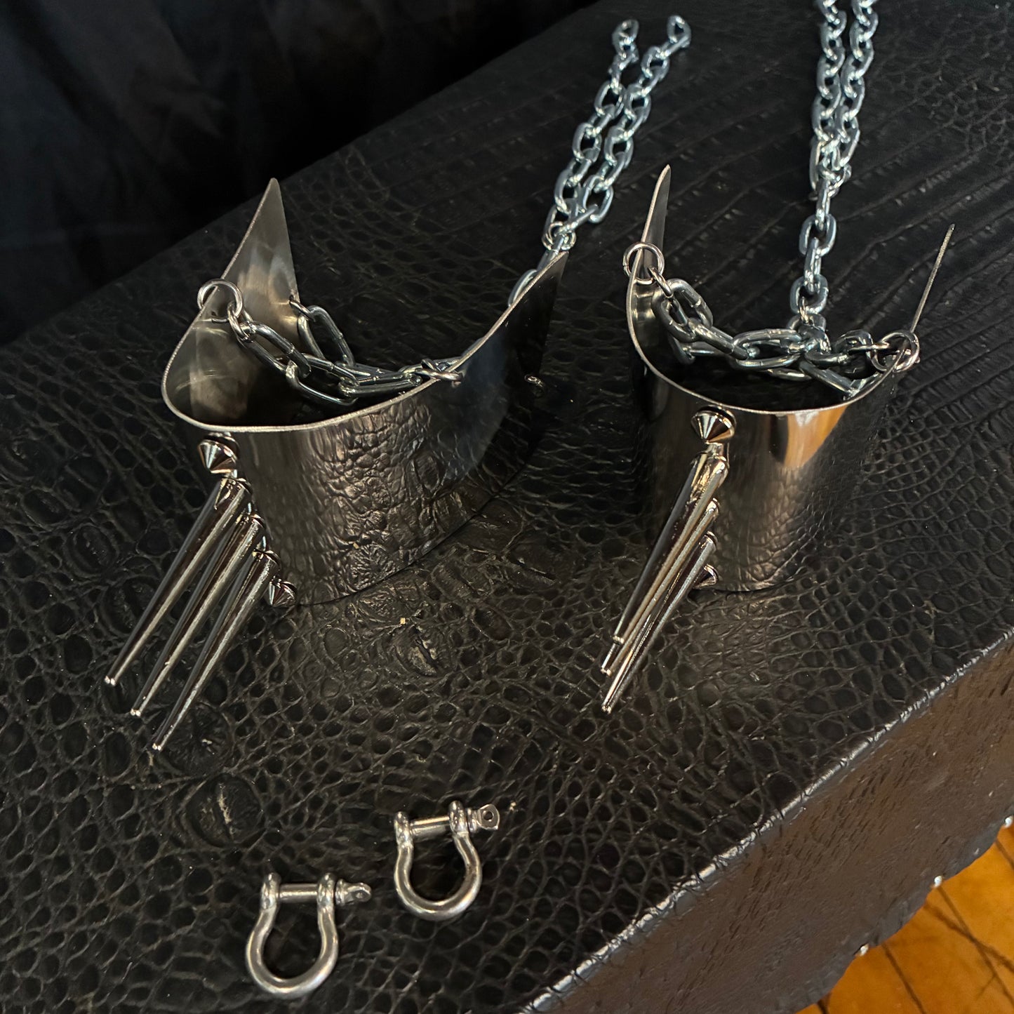 Stiletto boots harness with spikes 1