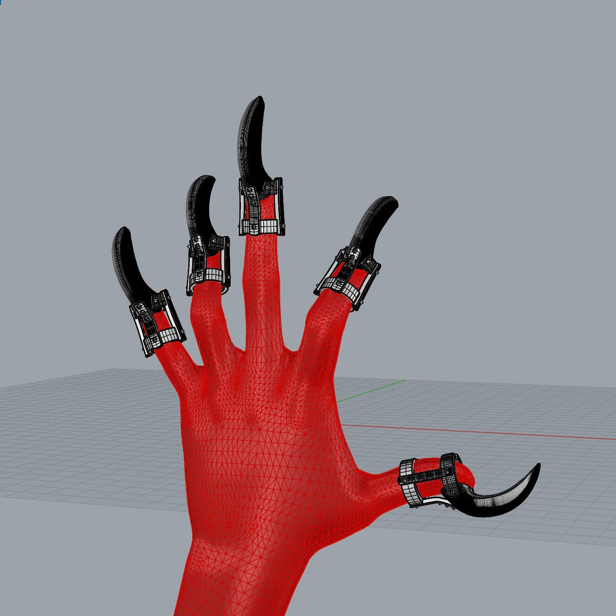 Beast - large cosplay claw rings, digital download stl file