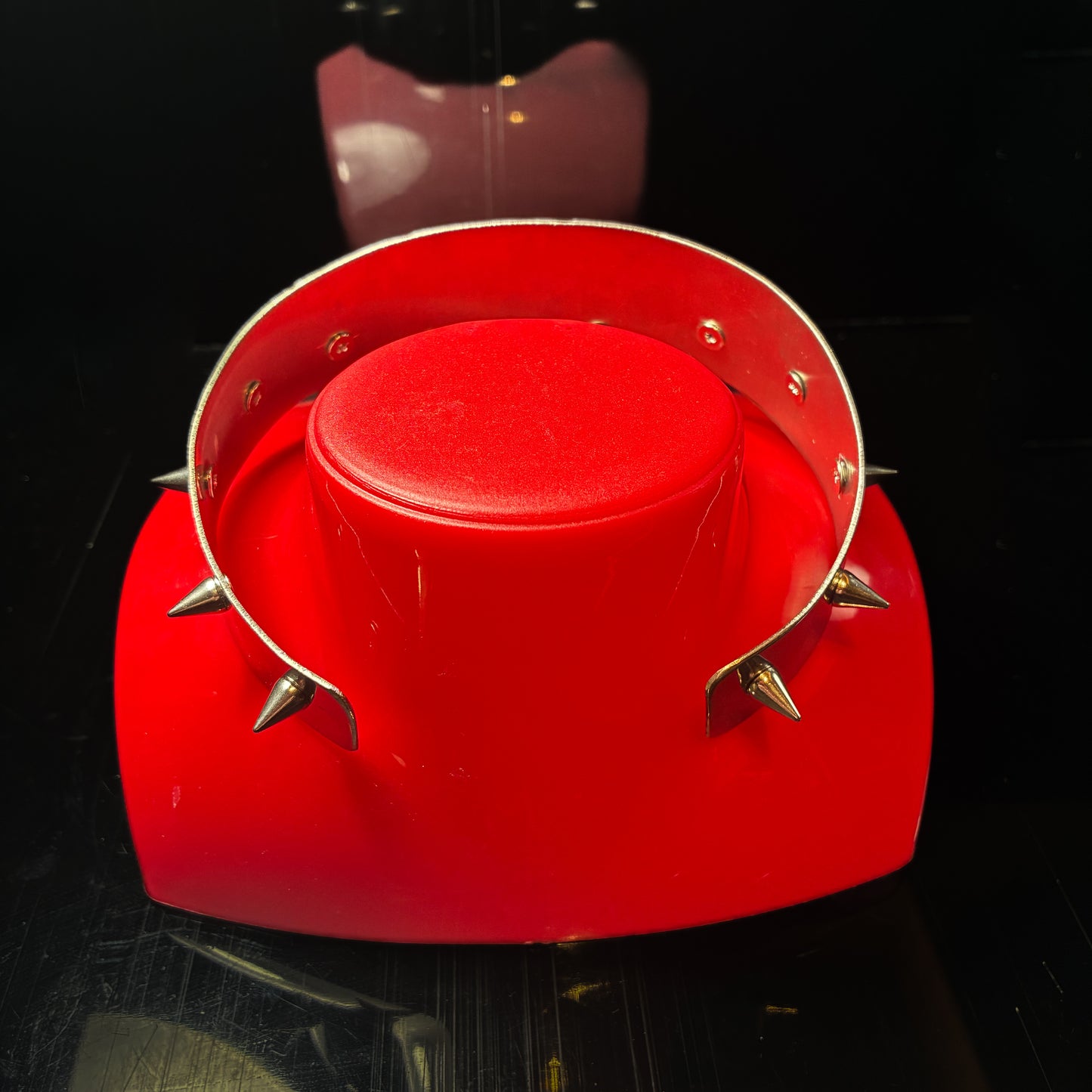 Calliope choker with small spikes - steel