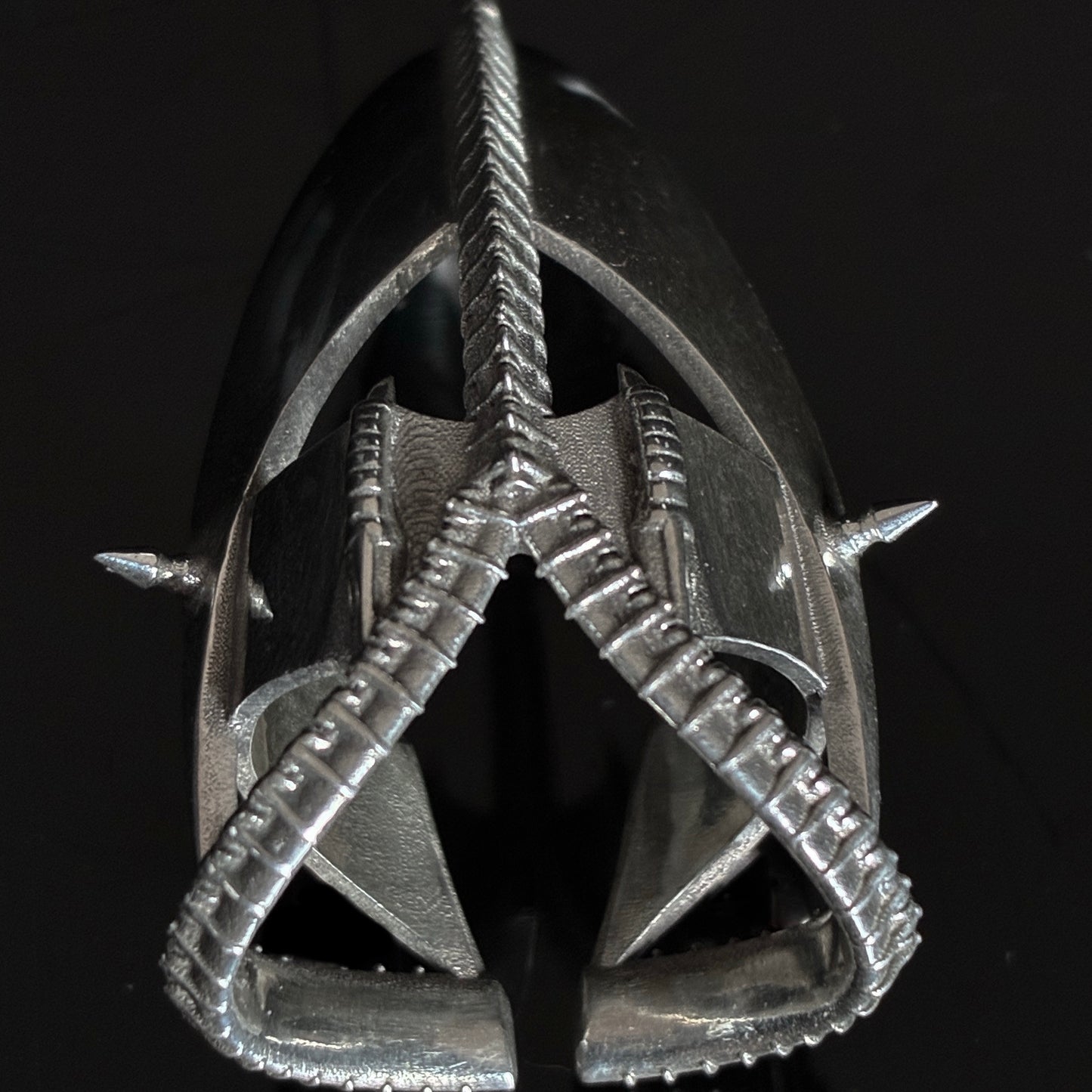 Succubus - vertebrae spine claw ring, sterling silver, FULL HAND