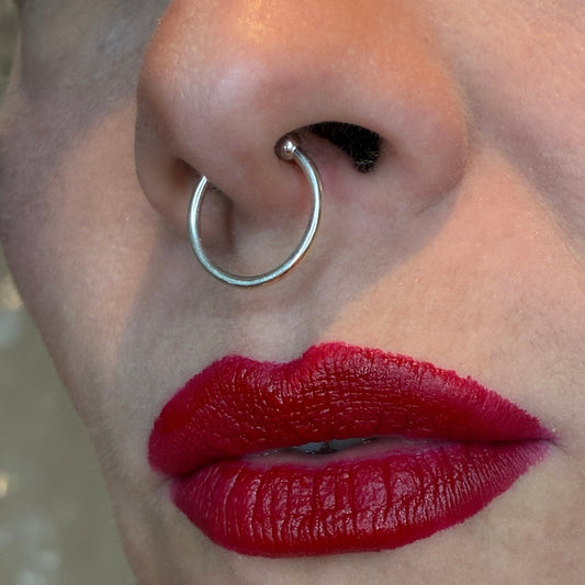 Horny Cat simple septum cuff, sterling silver