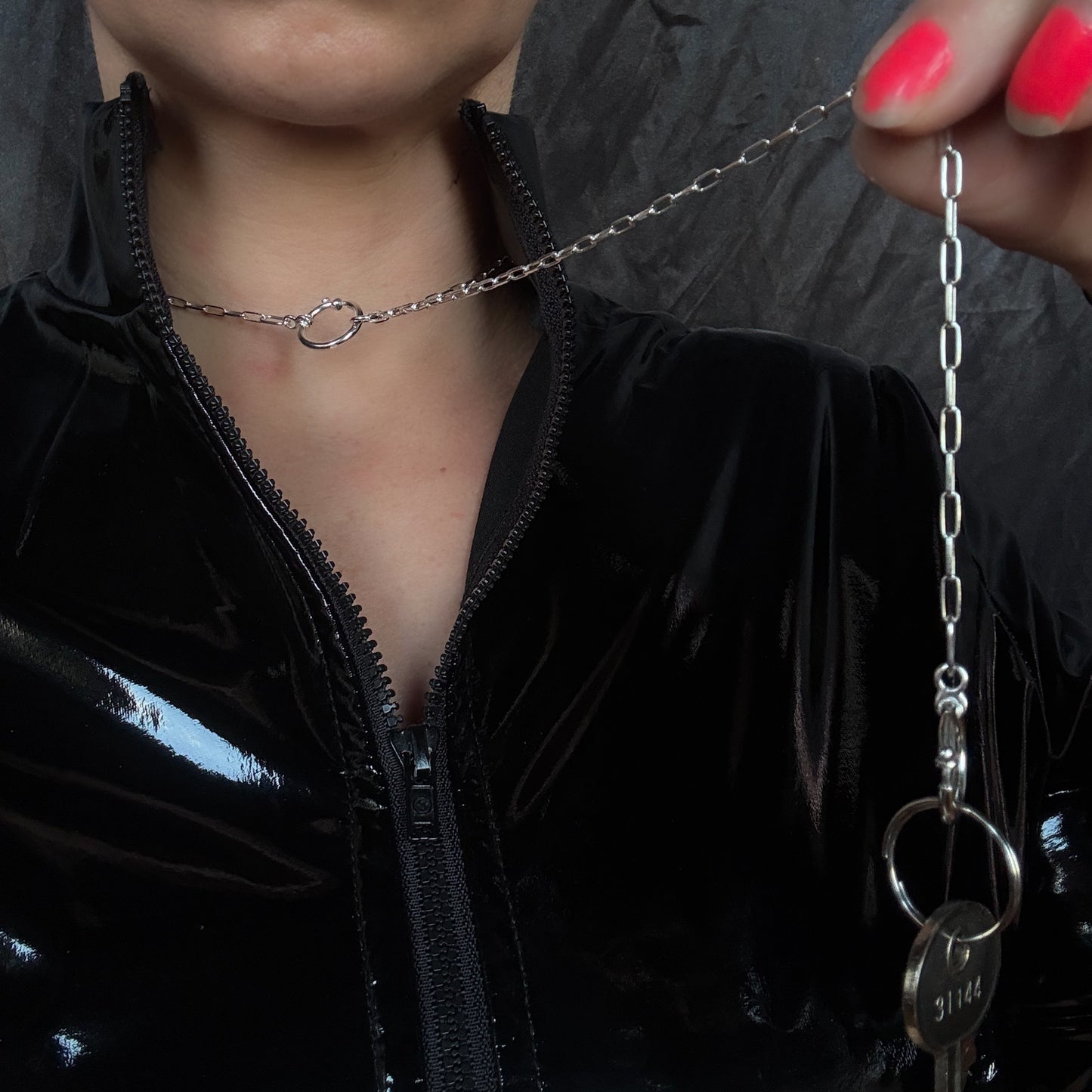 Gatekeeper - Chastity key holder chain, sterling silver