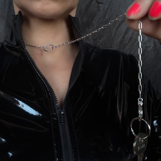 Gatekeeper - Chastity key holder chain, sterling silver
