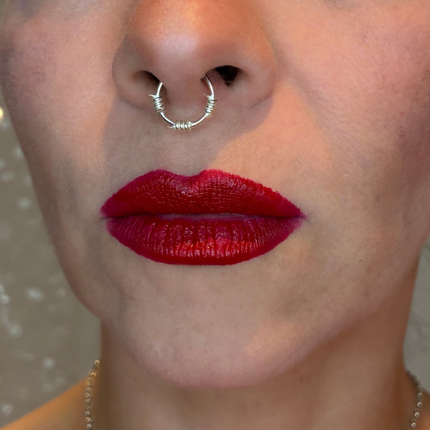 Barbelé barb wire septum cuff - sterling silver