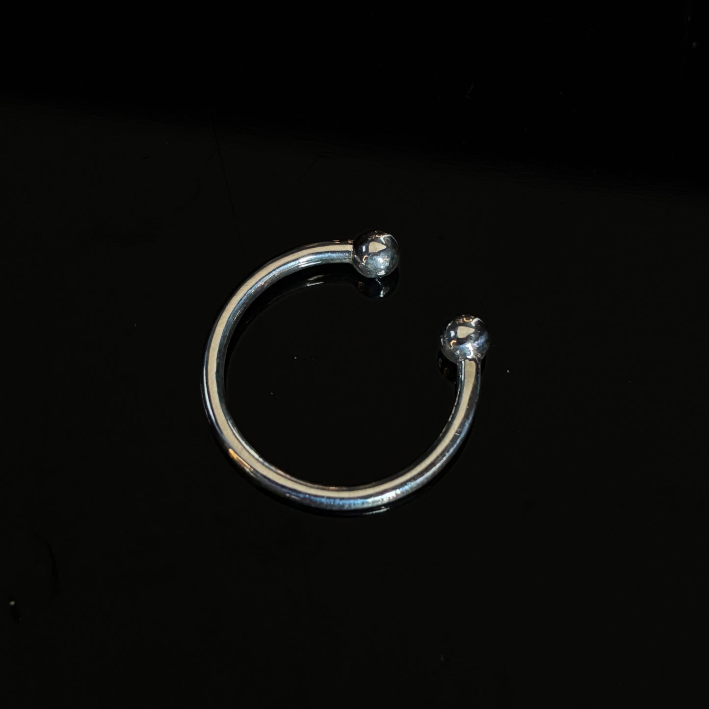 Horny Cat simple septum cuff, sterling silver