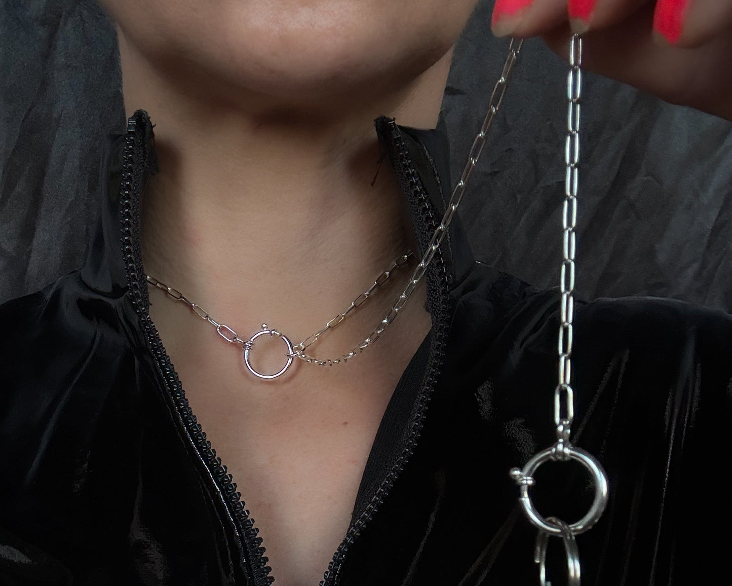 Gatekeeper - Chastity key holder chain, sterling silver