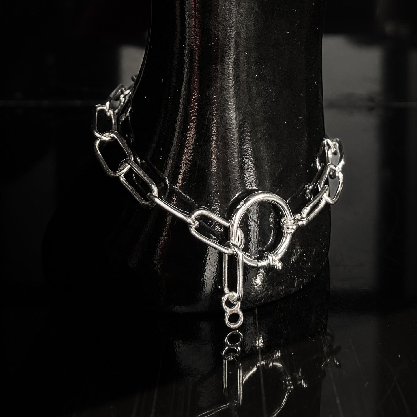 Biker babe 2 - minimalist biker chain bracelet, silver