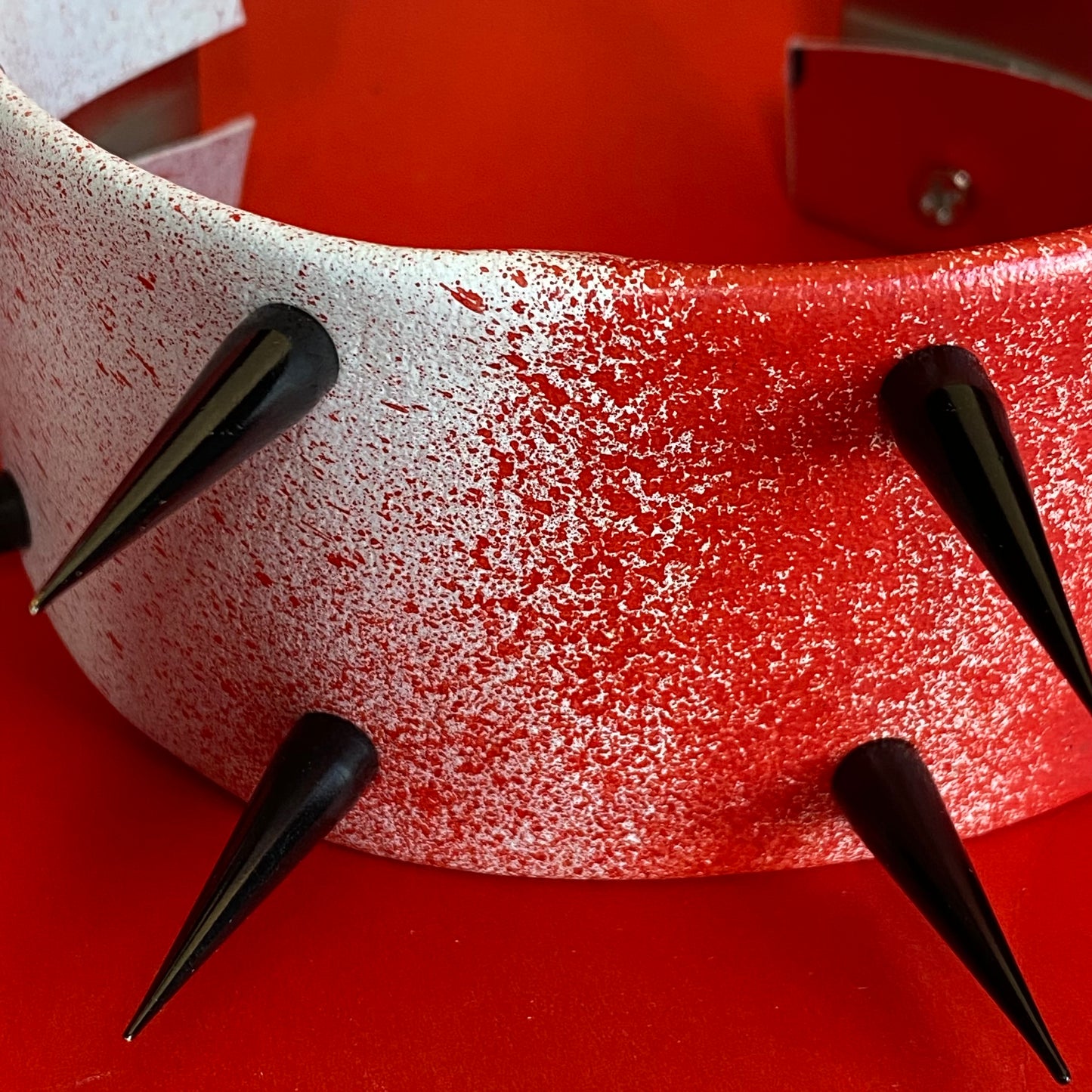 Black spinerette - black spikes bloody vinyl choker