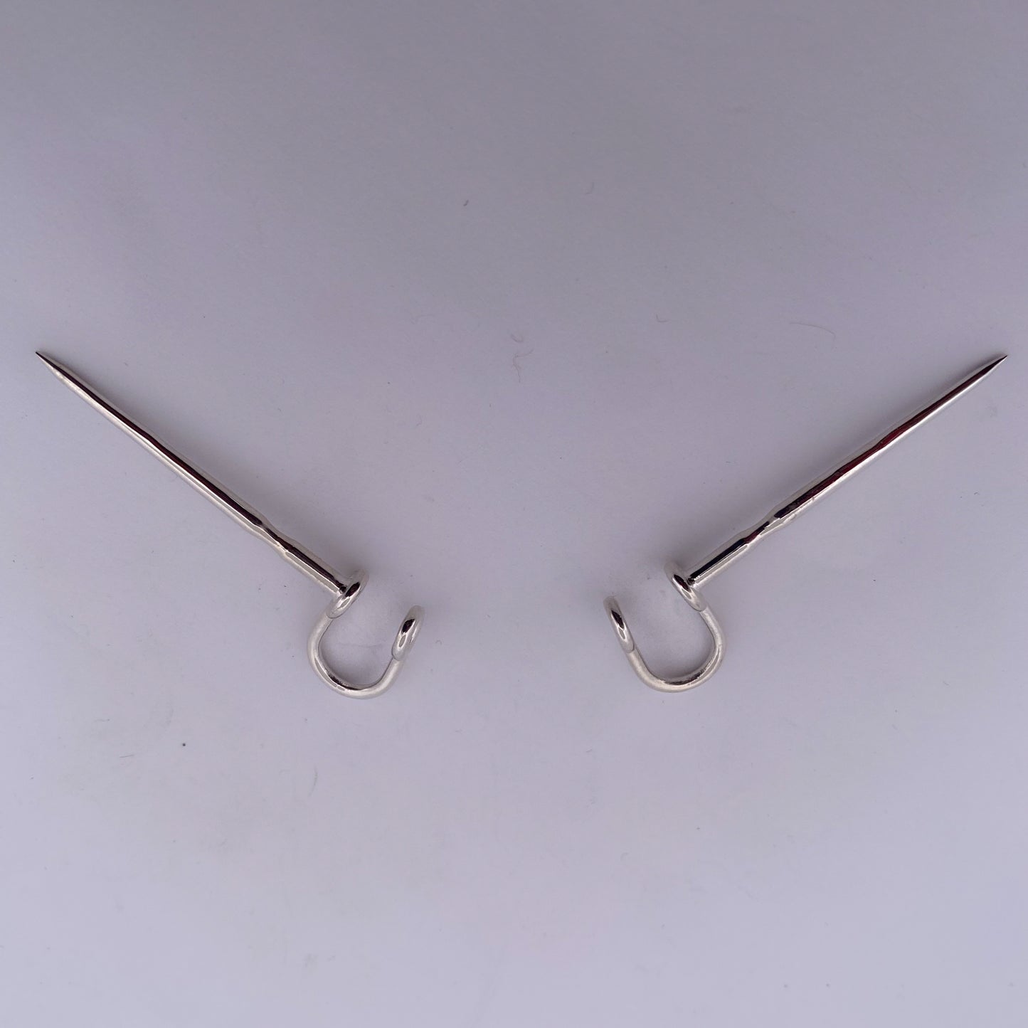 Mantis - Oversized spikes nose cuffs, silver