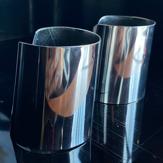 Athena - large stainless steel arm cuffs