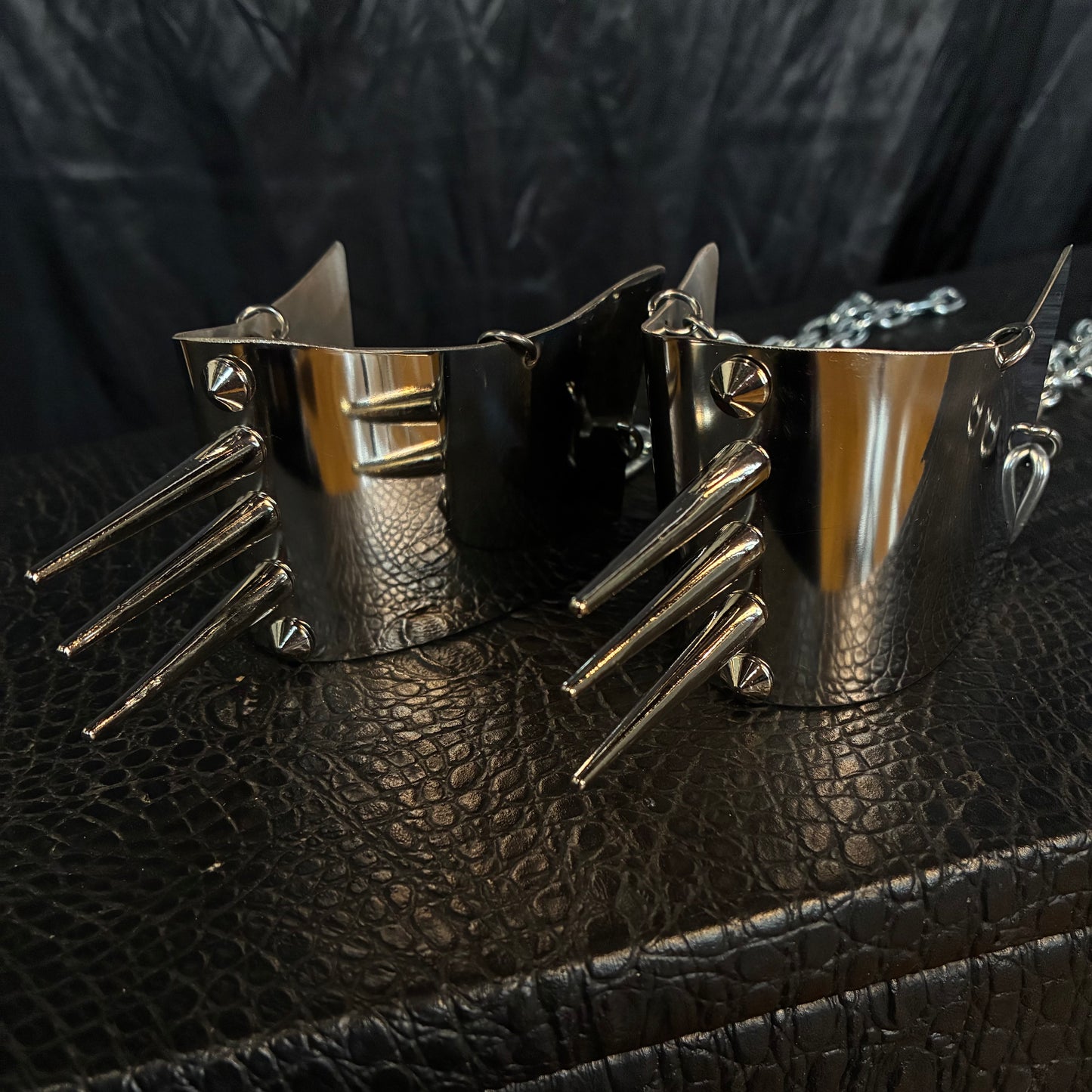 Stiletto boots harness with spikes 1