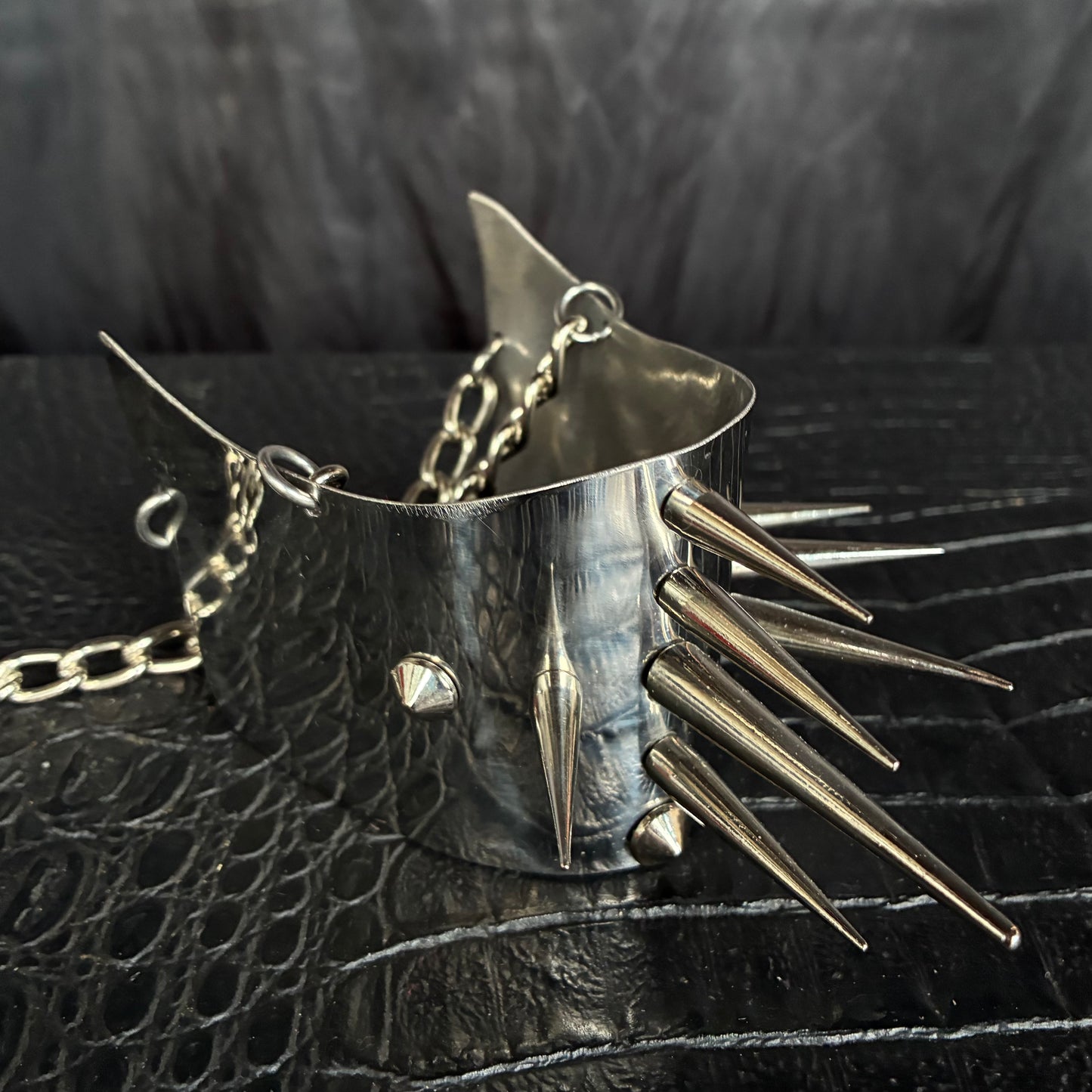 Behemoth - Pleaser boot harness with spikes, steel and alloy