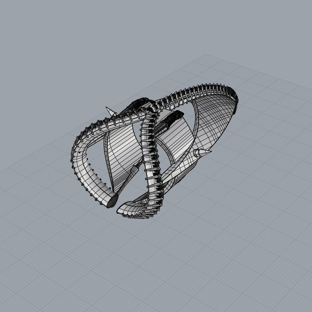 Succubus - vertebrae spine claw ring, digital STL file