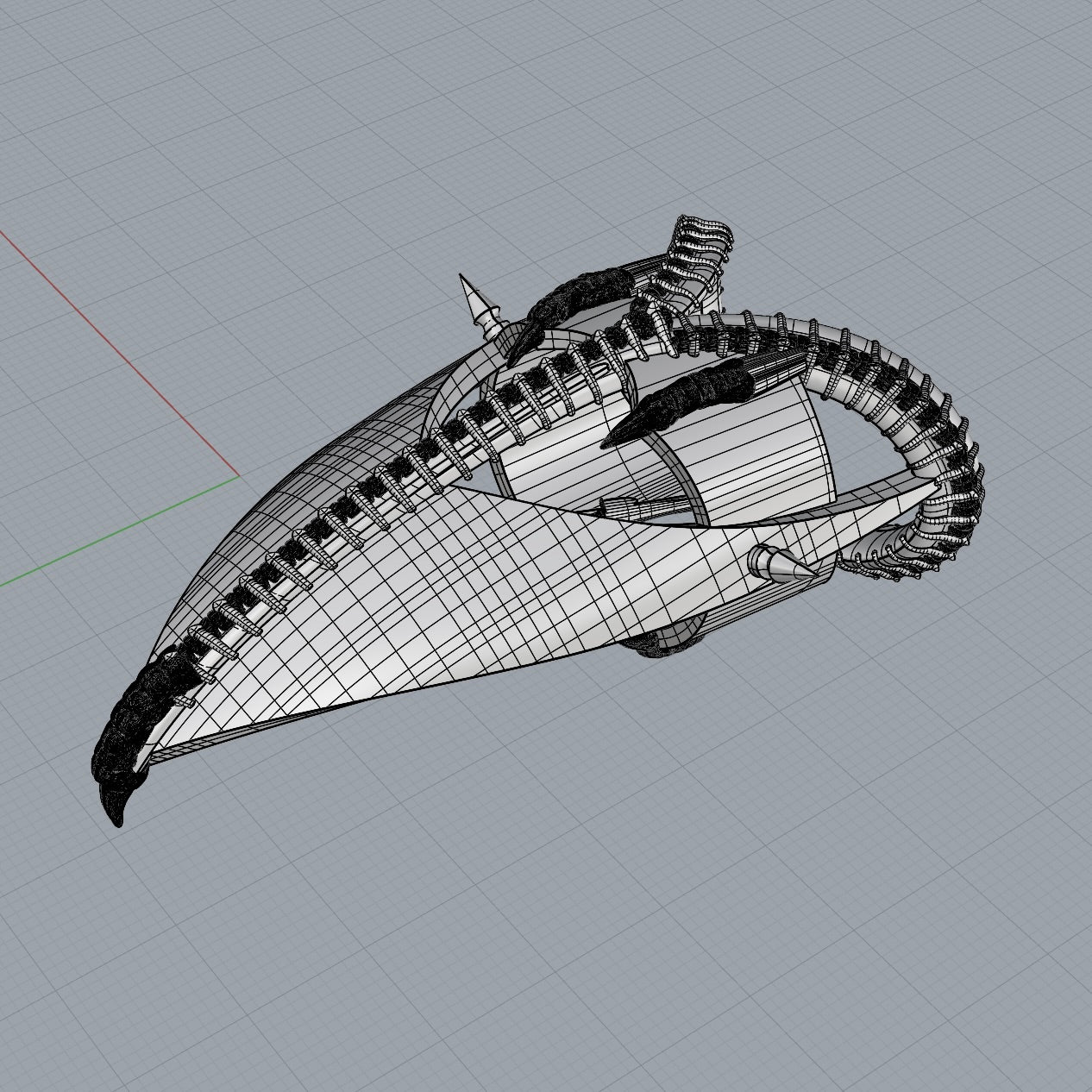 Succubus - vertebrae spine claw ring, digital STL file