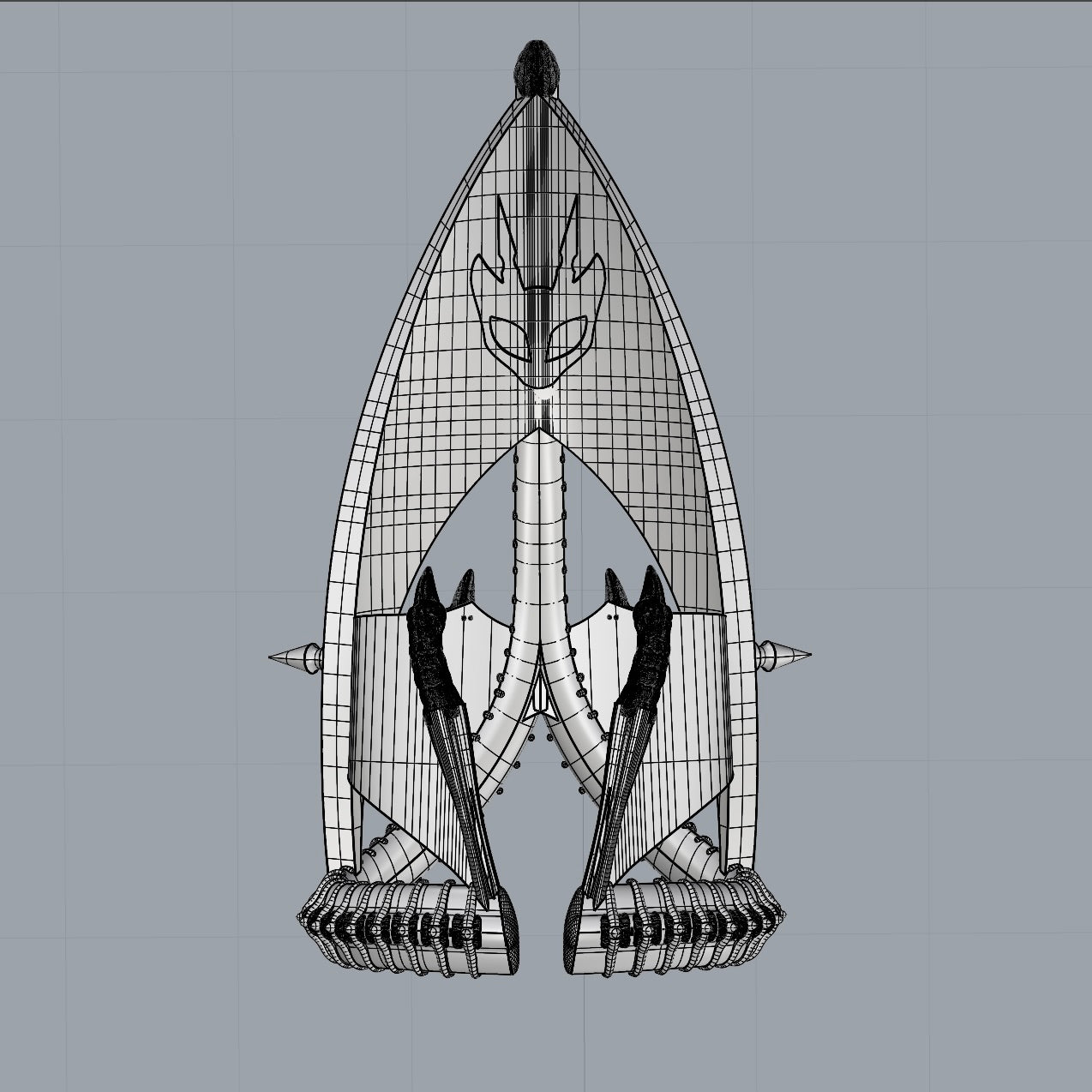 Succubus - vertebrae spine claw ring, digital STL file
