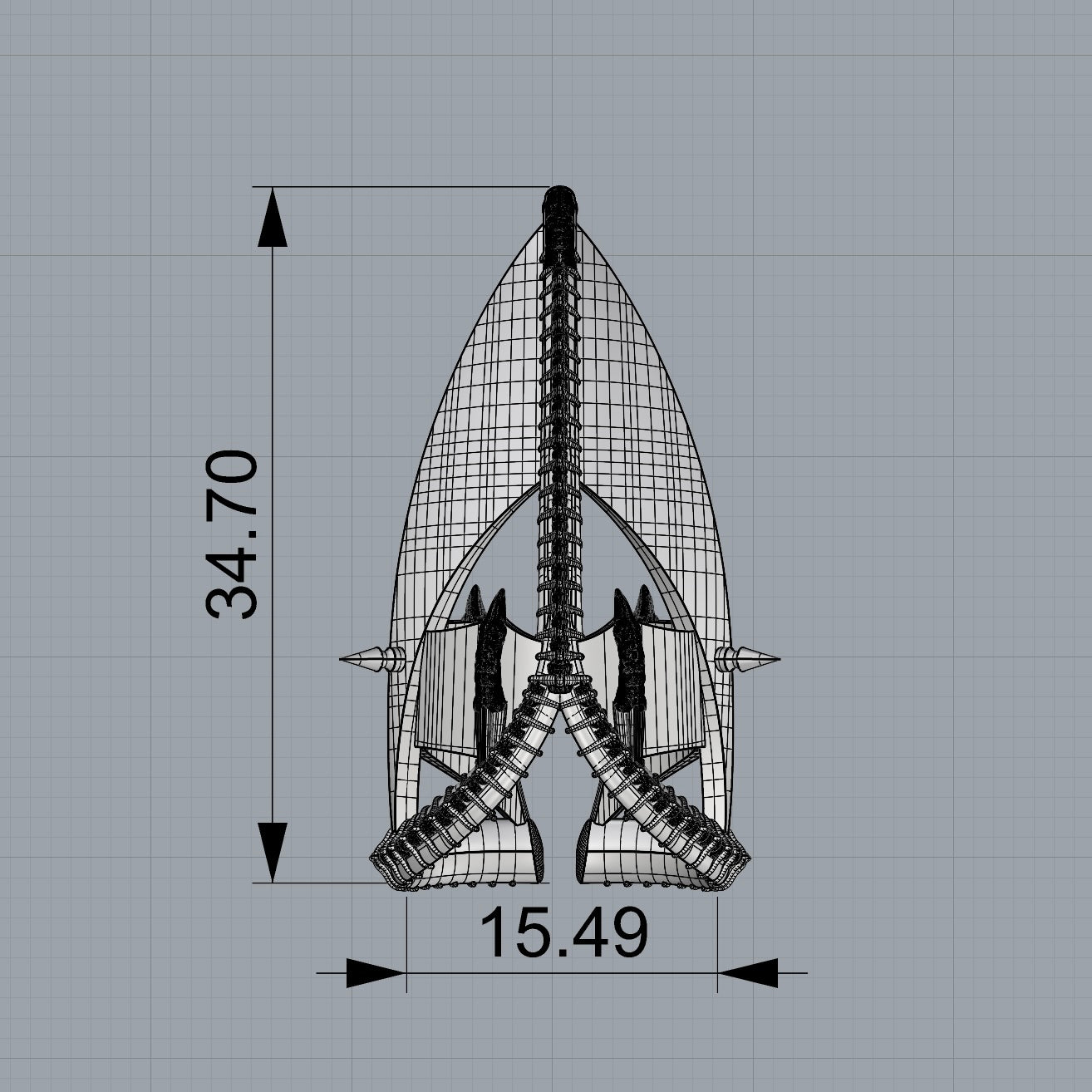 Succubus - vertebrae spine claw ring, digital STL file