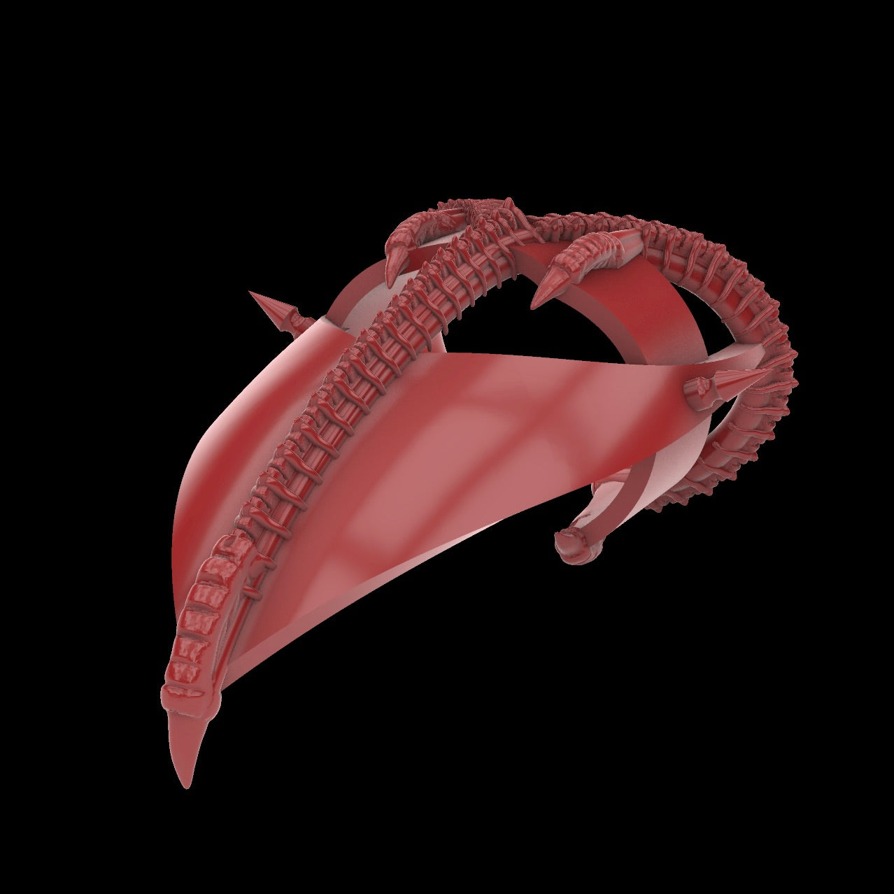 Succubus - vertebrae spine claw ring, digital STL file