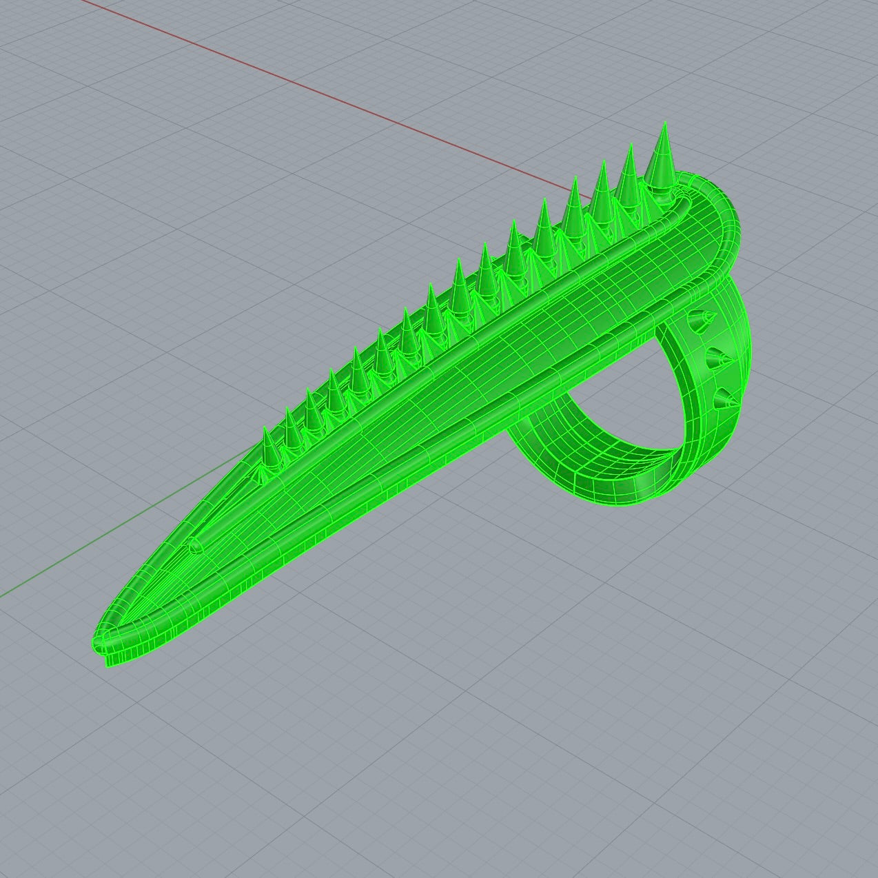 Vagina dentata - digital download claw ring stl file