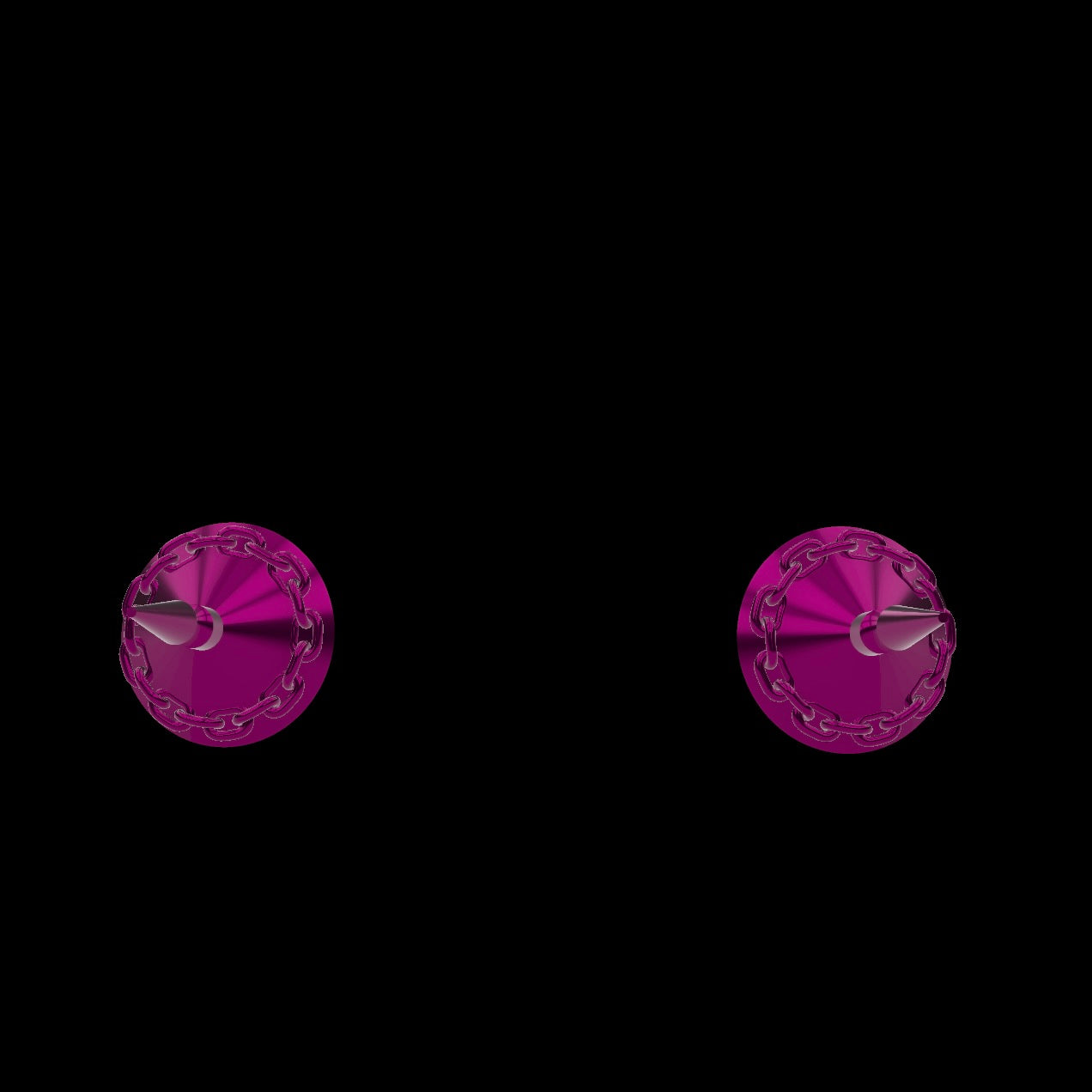 Nipple cover jewelry with spike and chains - digital download