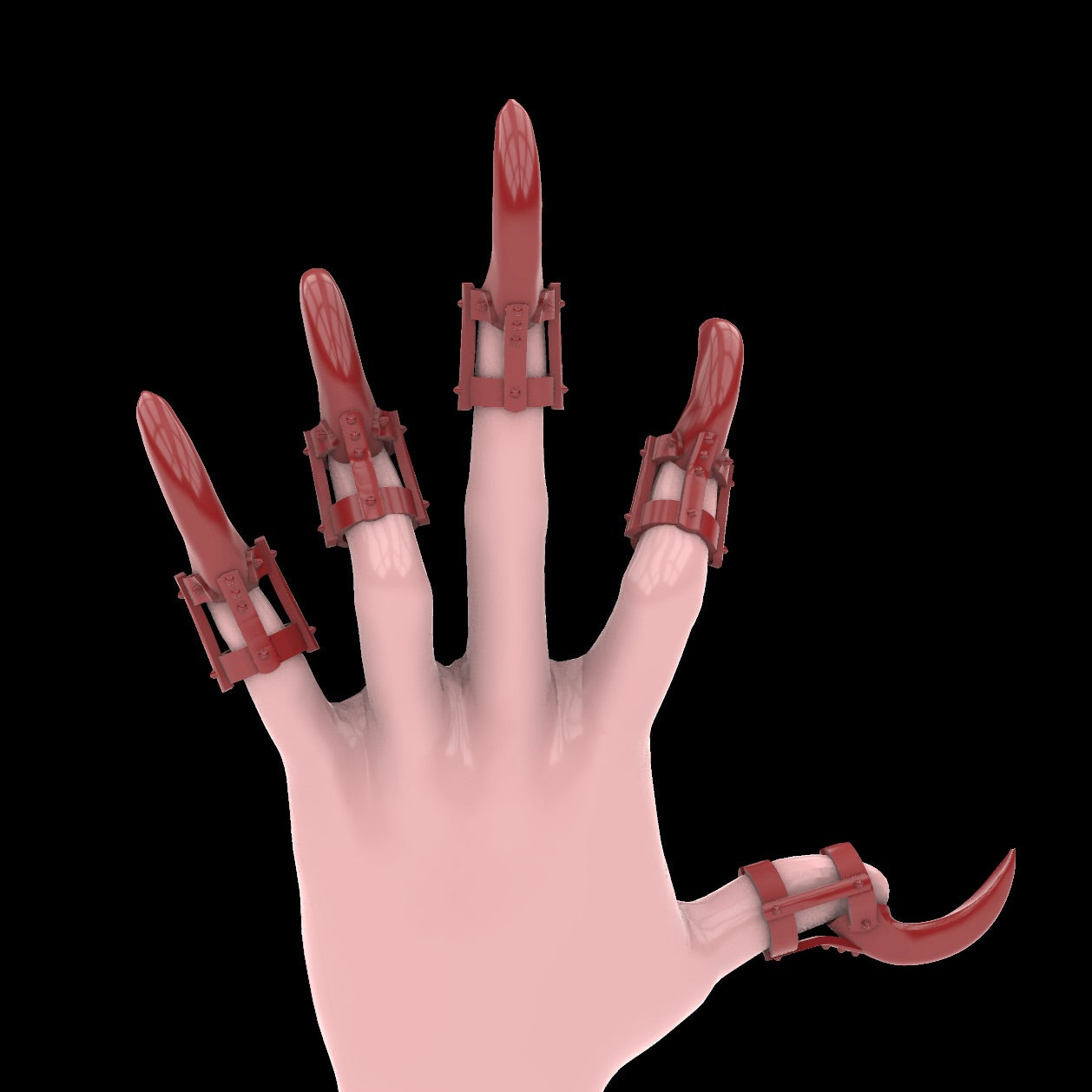 Beast - large cosplay claw rings, digital download stl file