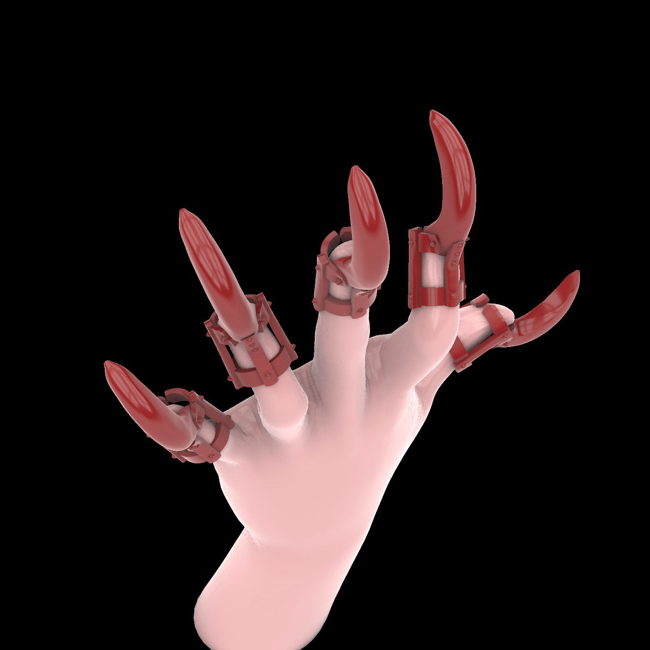 Beast - large cosplay claw rings, digital download stl file