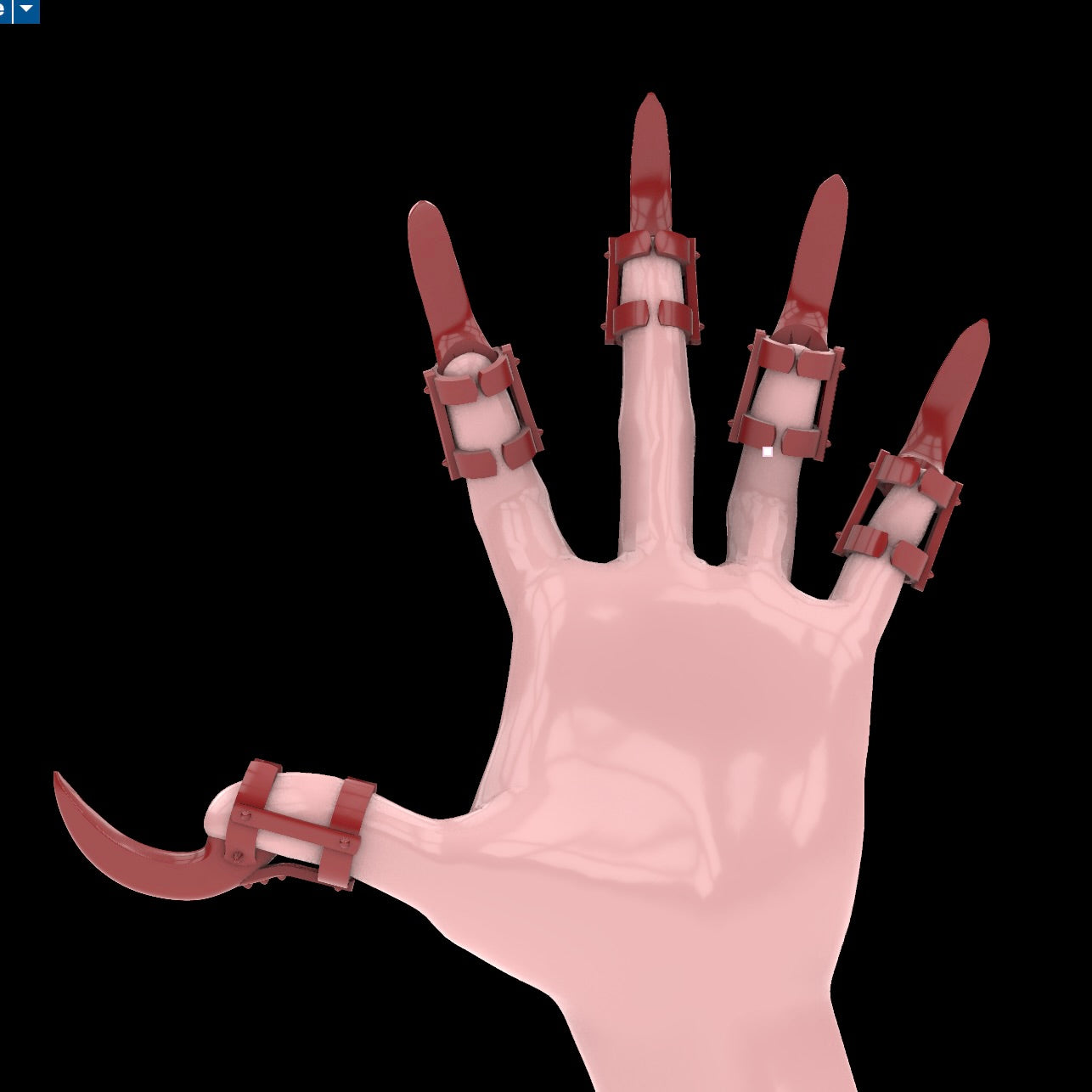 Beast - large cosplay claw rings, digital download stl file
