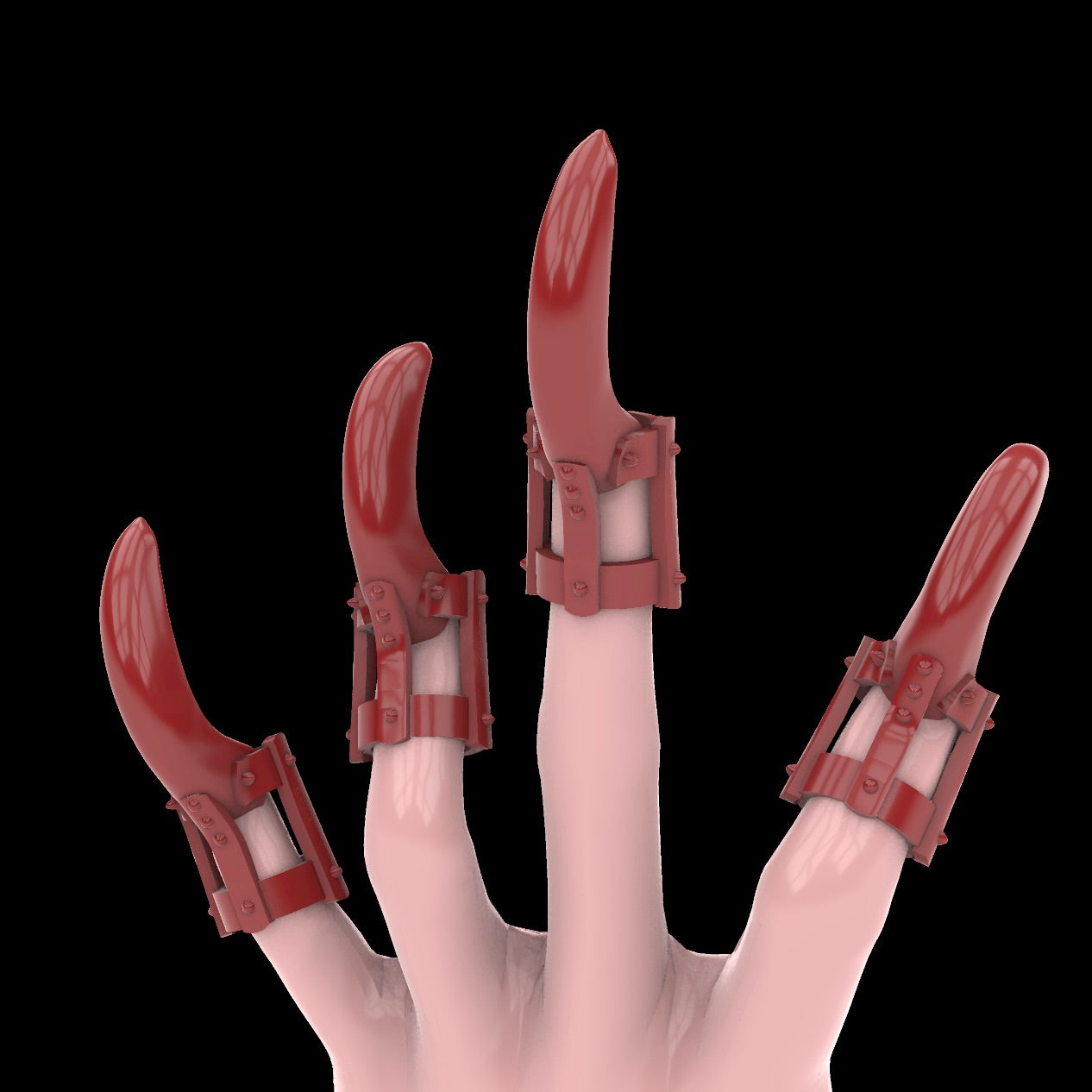 Beast - large cosplay claw rings, digital download stl file