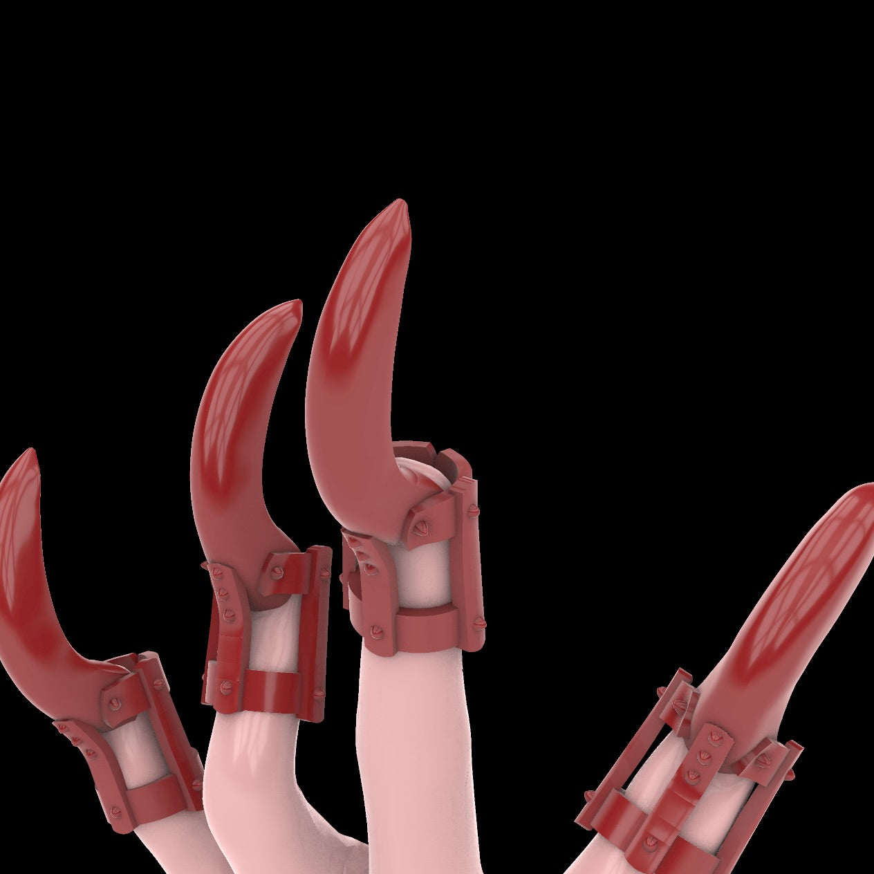 Beast - large cosplay claw rings, digital download stl file