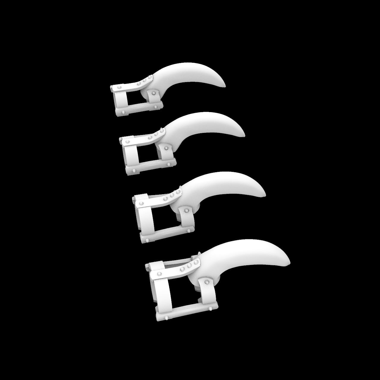 Beast - large cosplay claw rings, digital download stl file