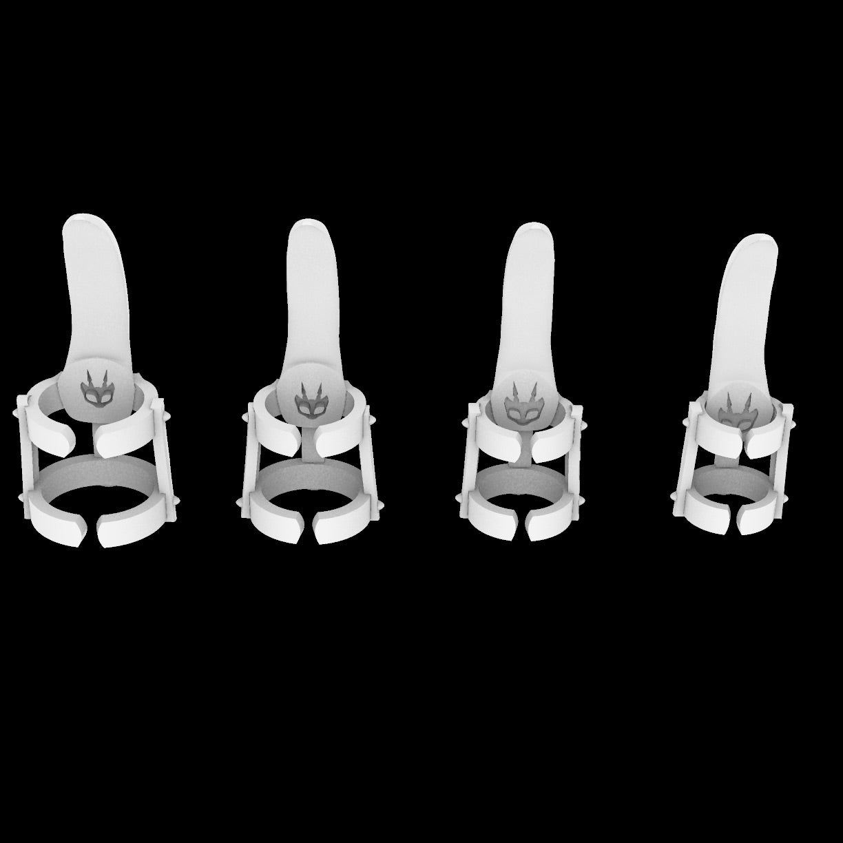 Beast - large cosplay claw rings, digital download stl file