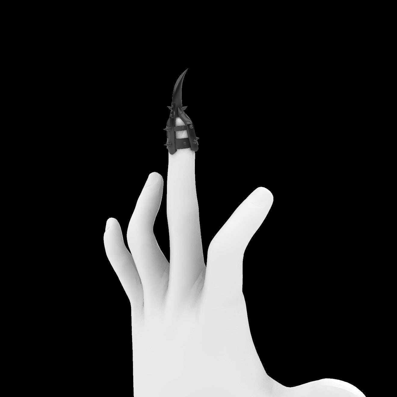 Cat woman claw ring with spikes - digital download stl 3D print file