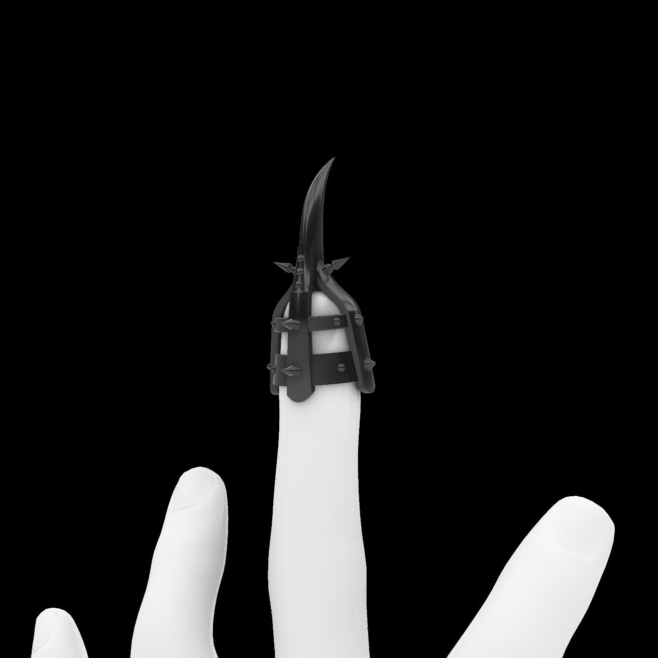 Cat woman claw ring with spikes - digital download stl 3D print file
